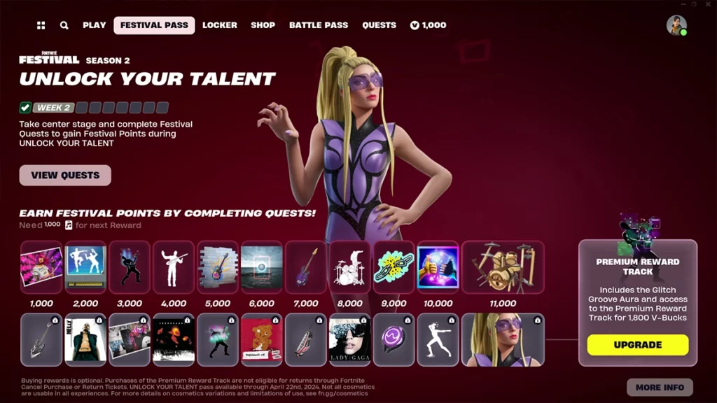 Fortnite Festival Temporada 2 presenta a Lady Gaga 6 lady gaga fortnite
